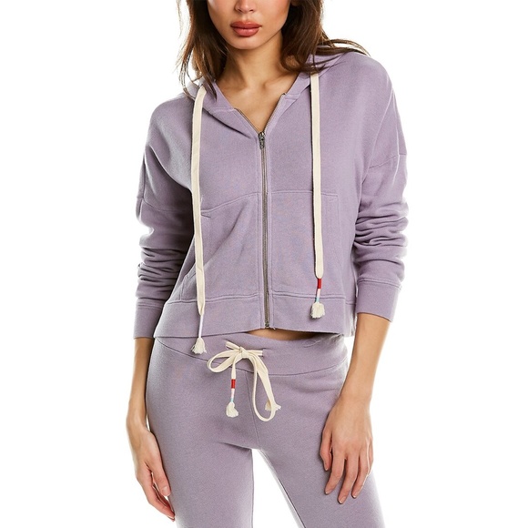 Wildfox Kinley Cropped Hoodie Lavender Aura Size Large, NEW with tags! - Picture 1 of 17